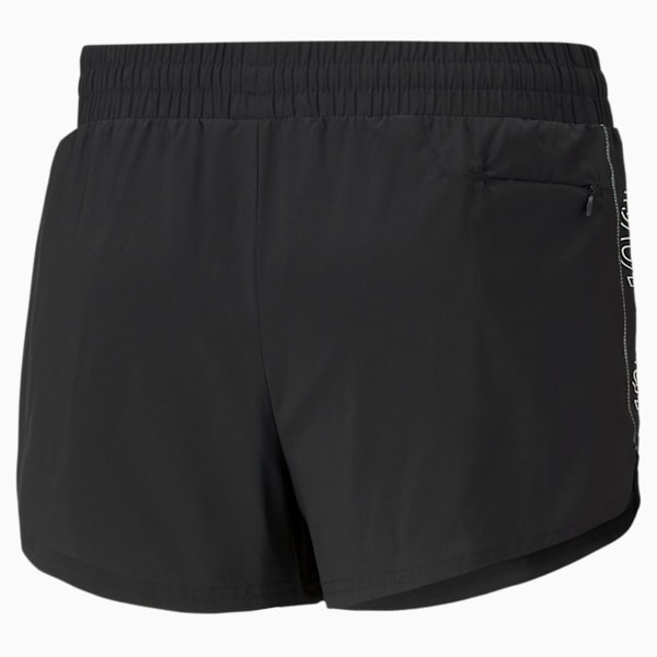 Graphic Woven 3" Women's Regular Fit Running Shorts, Puma Black, extralarge-IND